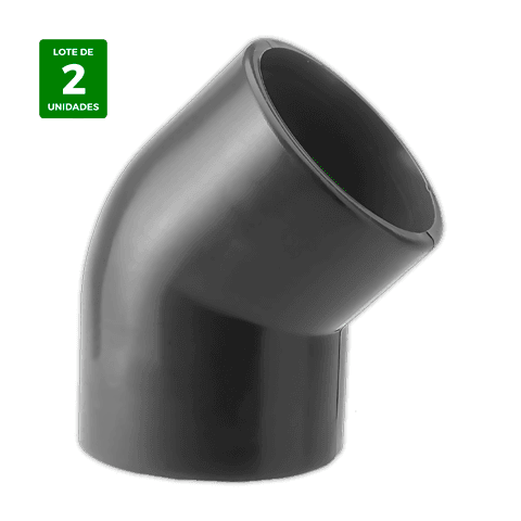 ESTANDAR Codo desagüe PVC 45° Ø 20 mm gris