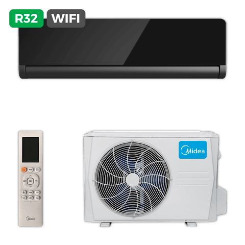 MIDEA SPLIT PURE GLASS-26 Negro