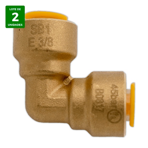 ESTANDAR Codo union rapida SAE Hembra-Hembra 3/8